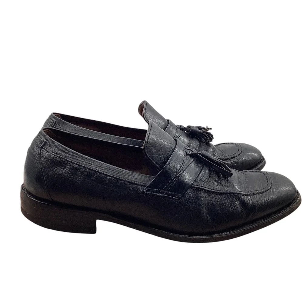 Allen Edmonds Ostendo Mens 10 B Black Leather Tassel Loafers Dress Shoes 8801‎